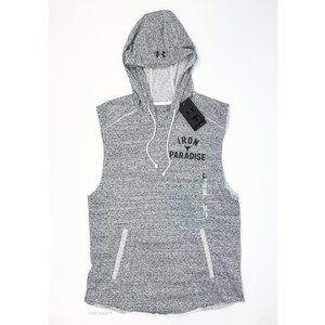 Under Armour Men’s MD & LRG Project Rock Terry Quick Dry Sleeveless Hoodie NEW